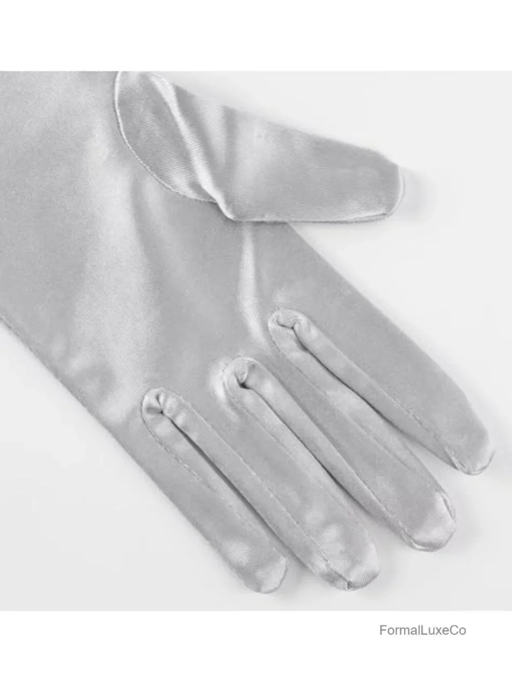 Women's Short Satin Gloves Wrist Length Opera Tea Party Gloves for Wedding